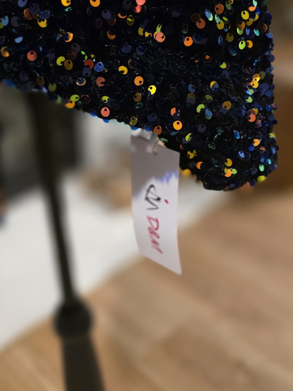 Black Multicolor Sequin Long Sleeve Mini Dress - Picture 7 of 15